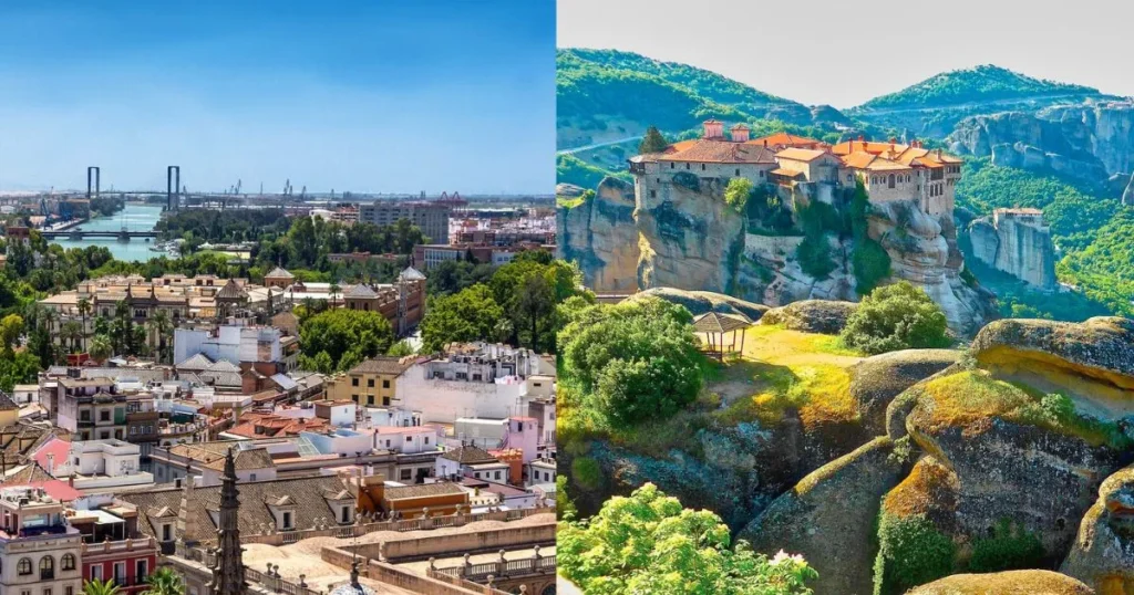 spain or greece for vacation in december